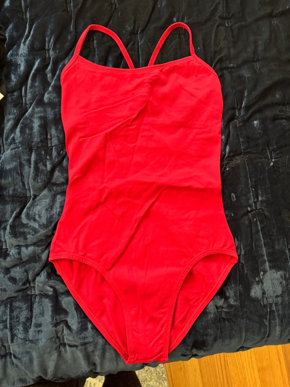 Red Leotard With Cross Back